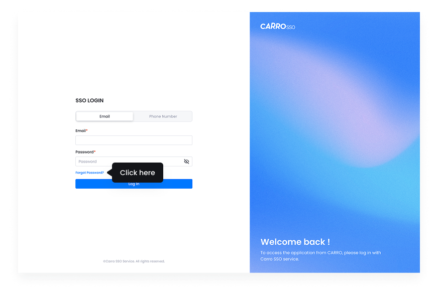 Click Forgot Password